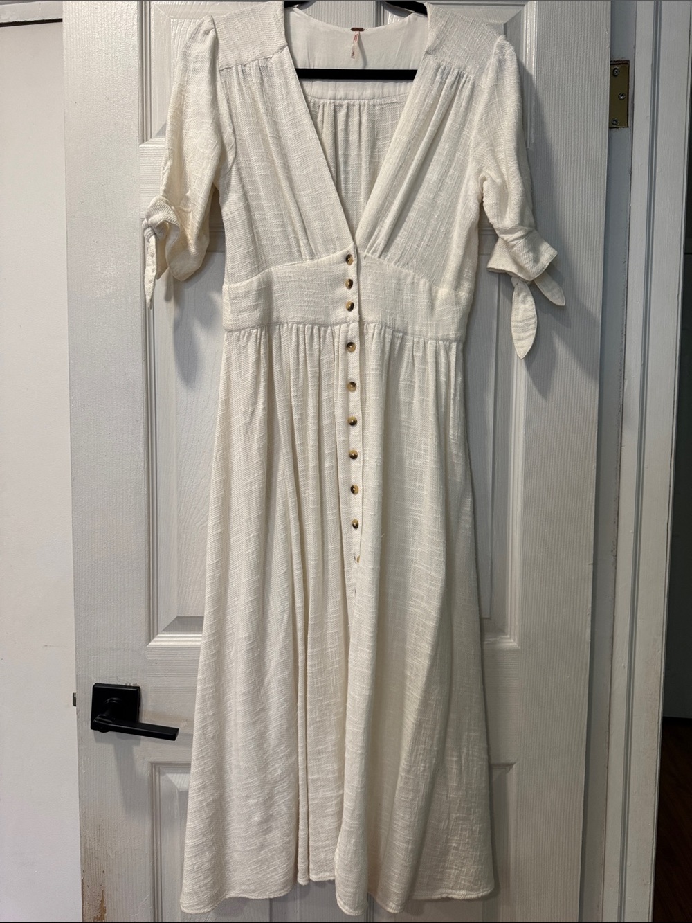 Free People Love Of My Life Midi Dress Beige Small - Picture 4 of 4